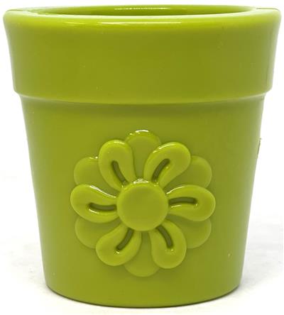 SodaPup - Large Flower Pot Durable Rubber Treat Dispenser & Enrichment Toy