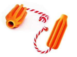 SodaPup - Natural Rubber Rocket Pop Tug and Fetch Rope Toy for Moderate Chewers