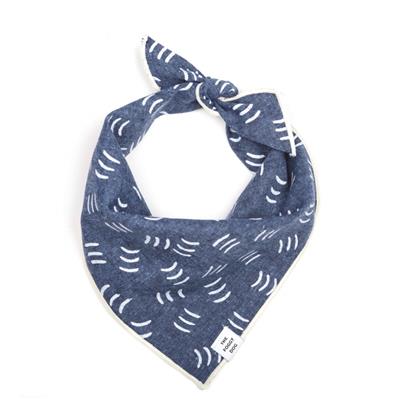 Denim Waves Dog Bandana
