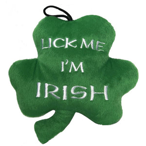 Lick Me I'm Irish Shamrock Plush Toy
