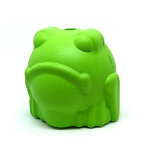 MuttsKickButt by SodaPup Natural Rubber Bull Frog Shaped Chew Toy and Treat Dispenser for Aggressive Chewers